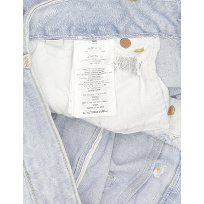 G-Star 3301 Low Super Women Blue Skinny Slim Stretch Jeans W26 L30