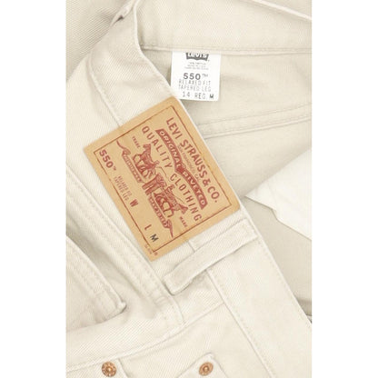 Levi's 550 Made in USA Beige Tapered Relaxed Mom Jeans High Waisted W32 L31
