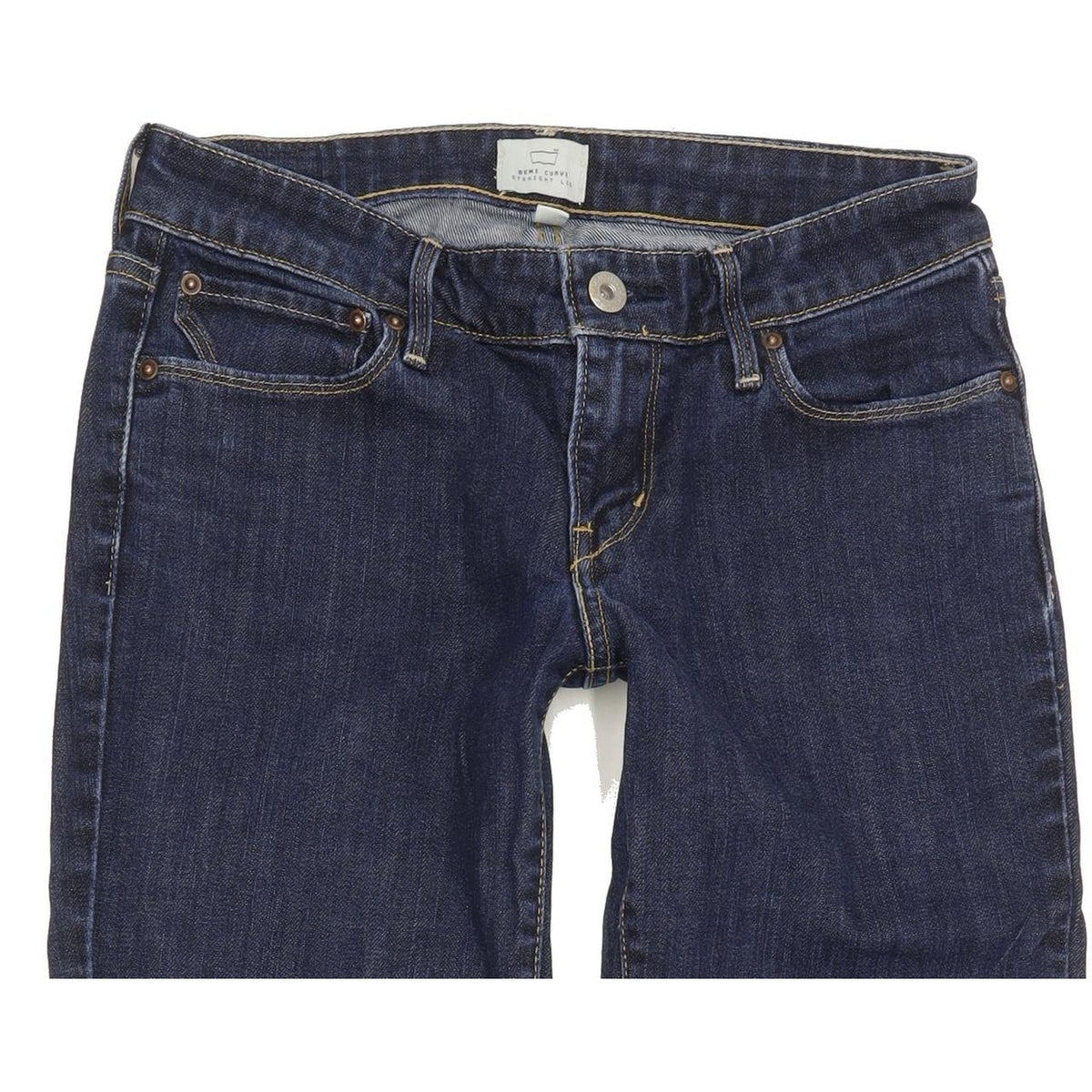 Levi's Demi Curve Women Blue Straight Slim Stretch Jeans W26 L29