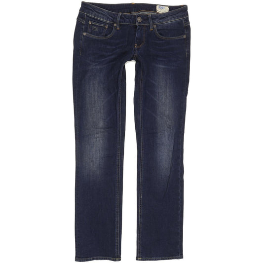 G-Star 3301 Women Blue Straight Slim Stretch Jeans W29 L30
