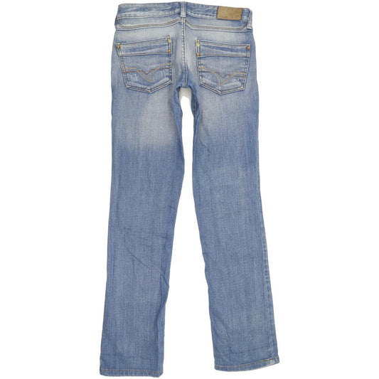 Diesel Women Blue Straight Slim Stretch Jeans W26 L32