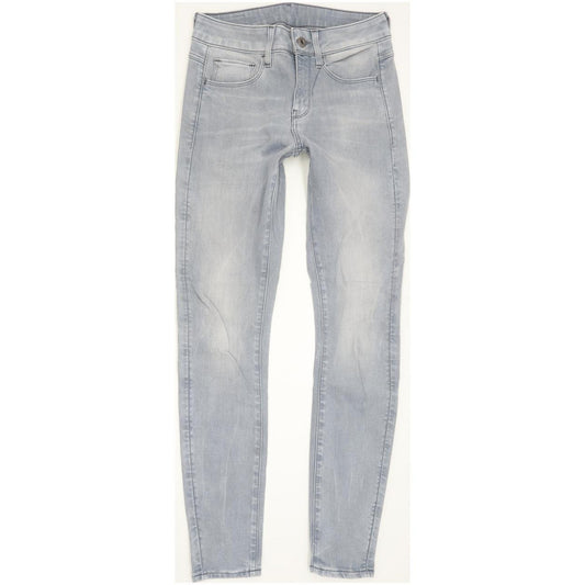 G-Star 3301 Deconst Women Blue Skinny Slim Stretch Jeans W26 L28