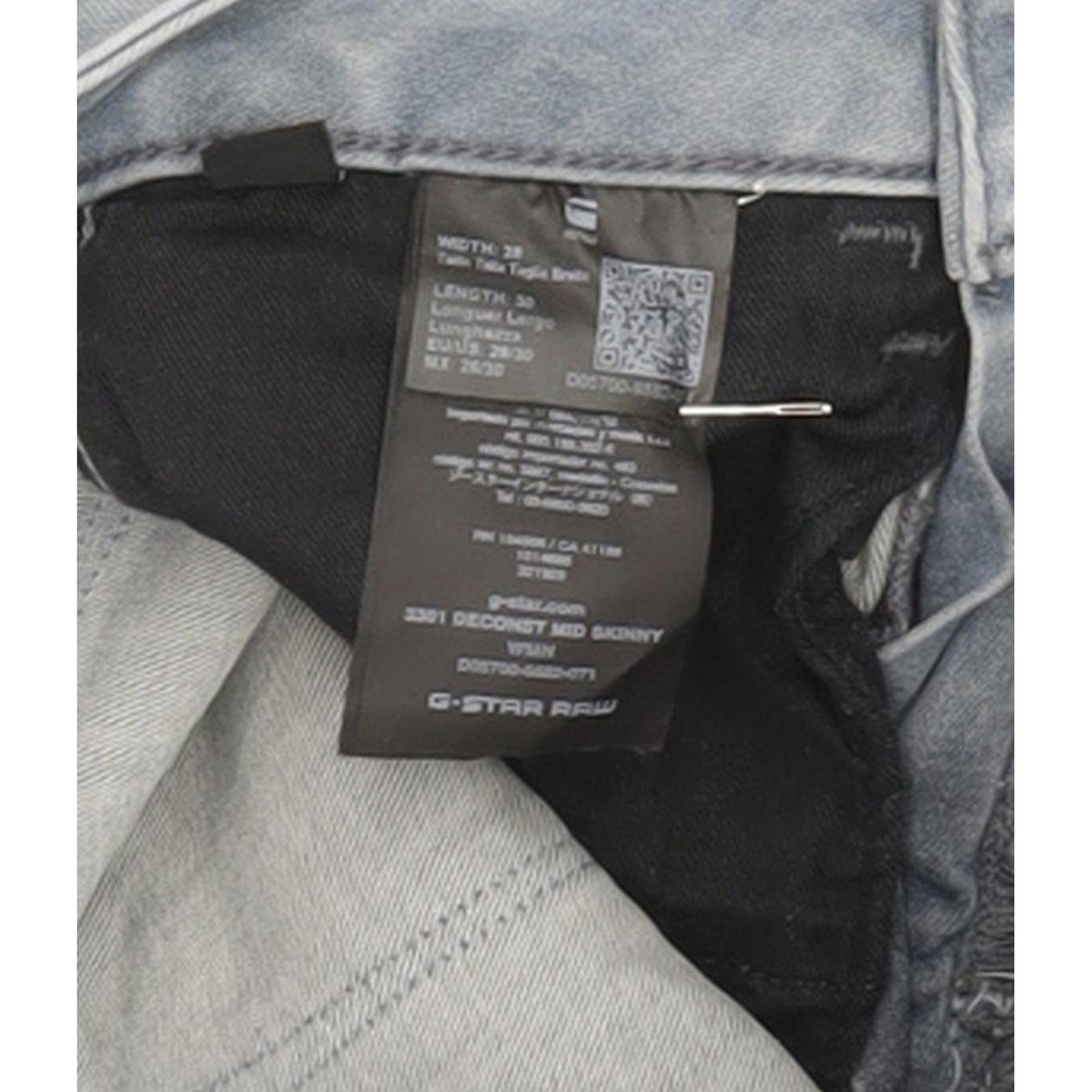 G-Star 3301 Deconst Women Blue Skinny Slim Stretch Jeans W26 L28