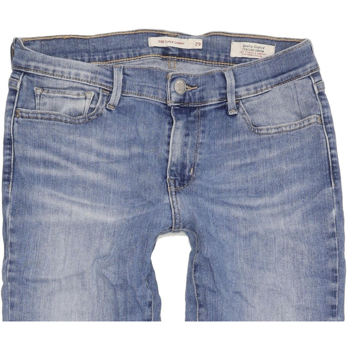 Levi's 710 Super Women Blue Skinny Slim Stretch Jeans W29 L29