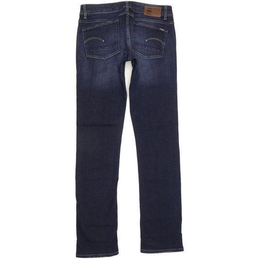 G-Star 3301 Women Blue Straight Slim Stretch Jeans W28 L32