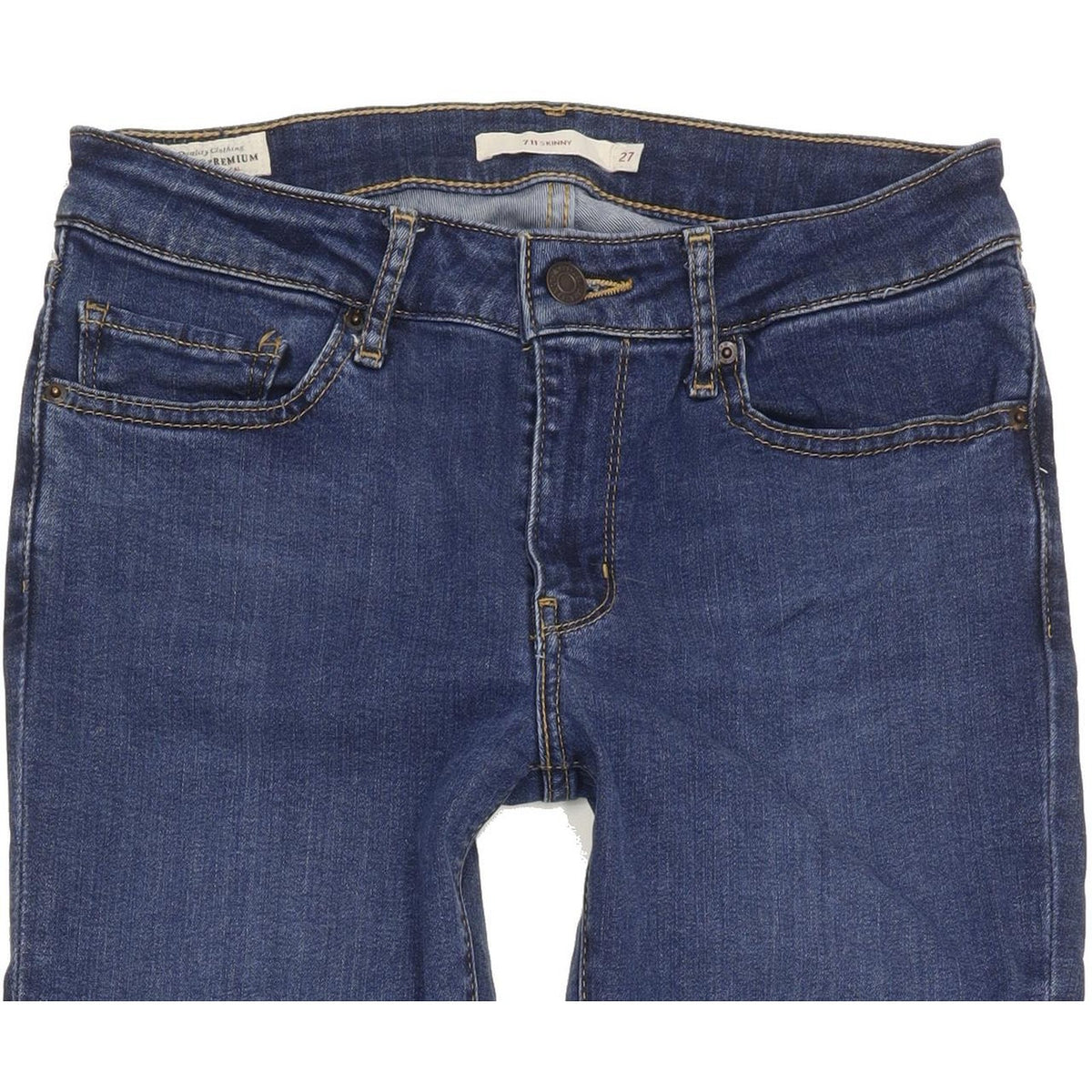 Levi's 711 Women Blue Skinny Slim Stretch Jeans W27 L29