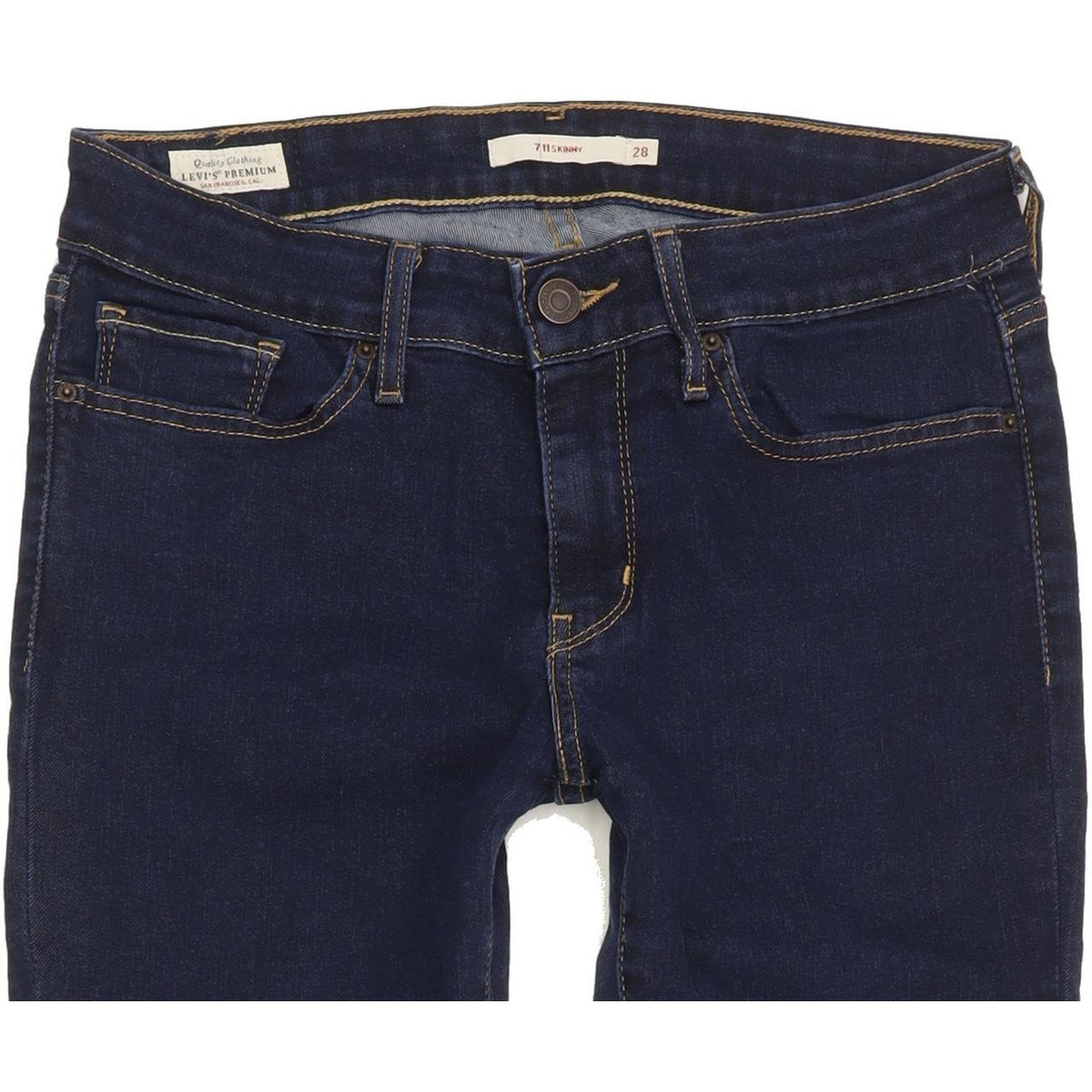 Levi's 711 Women Blue Skinny Slim Stretch Jeans W28 L30