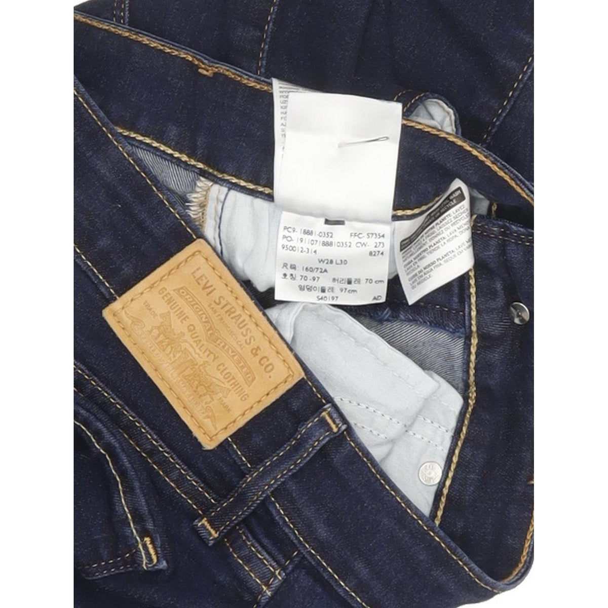 Levi's 711 Women Blue Skinny Slim Stretch Jeans W28 L30
