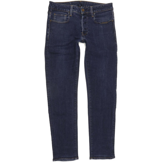 G-Star 3301 Deconstructed Men Blue Straight Slim Stretch Jeans W29 L29