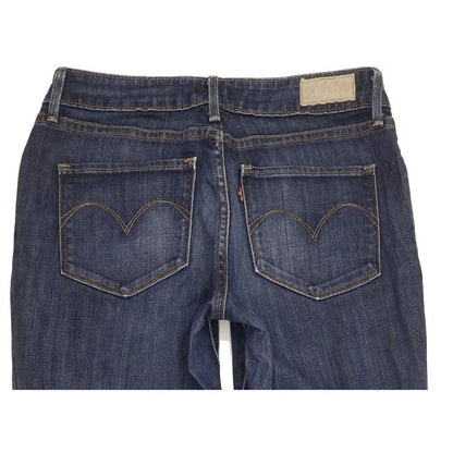 Levi's Bold Curve Women Blue Straight Slim Stretch Jeans W29 L32