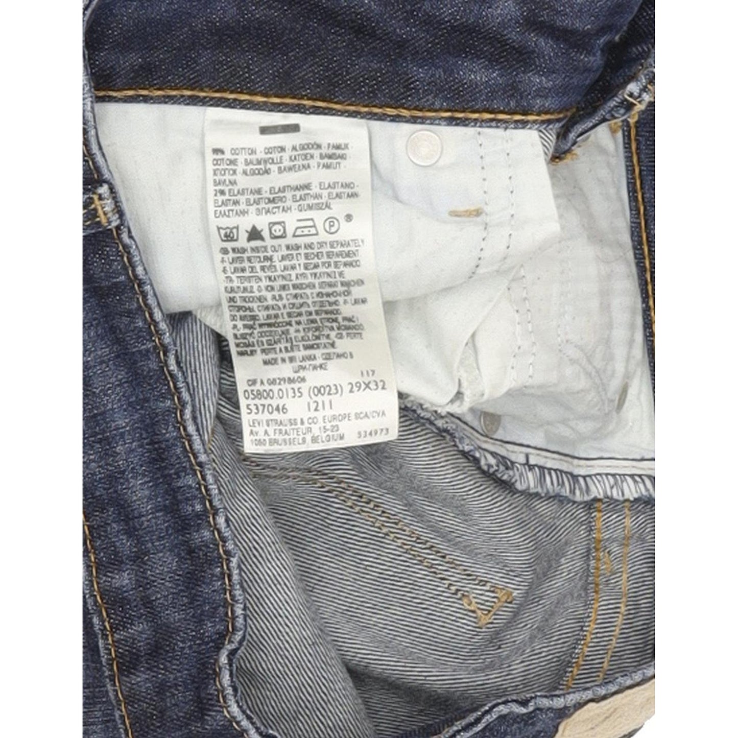 Levi's Bold Curve Women Blue Straight Slim Stretch Jeans W29 L32