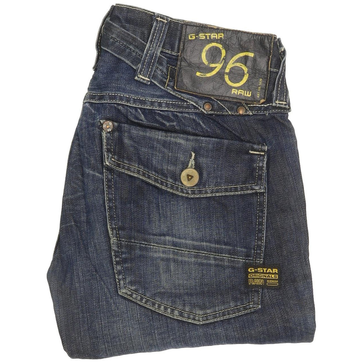 G-Star 3301 Women Blue Straight Slim Jeans W27 L31