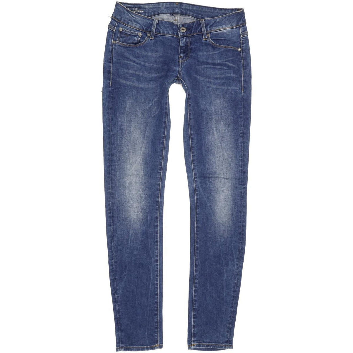 G-Star 3301-A Low Women Blue Skinny Slim Stretch Jeans W27 L31