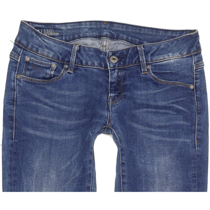 G-Star 3301-A Low Women Blue Skinny Slim Stretch Jeans W27 L31