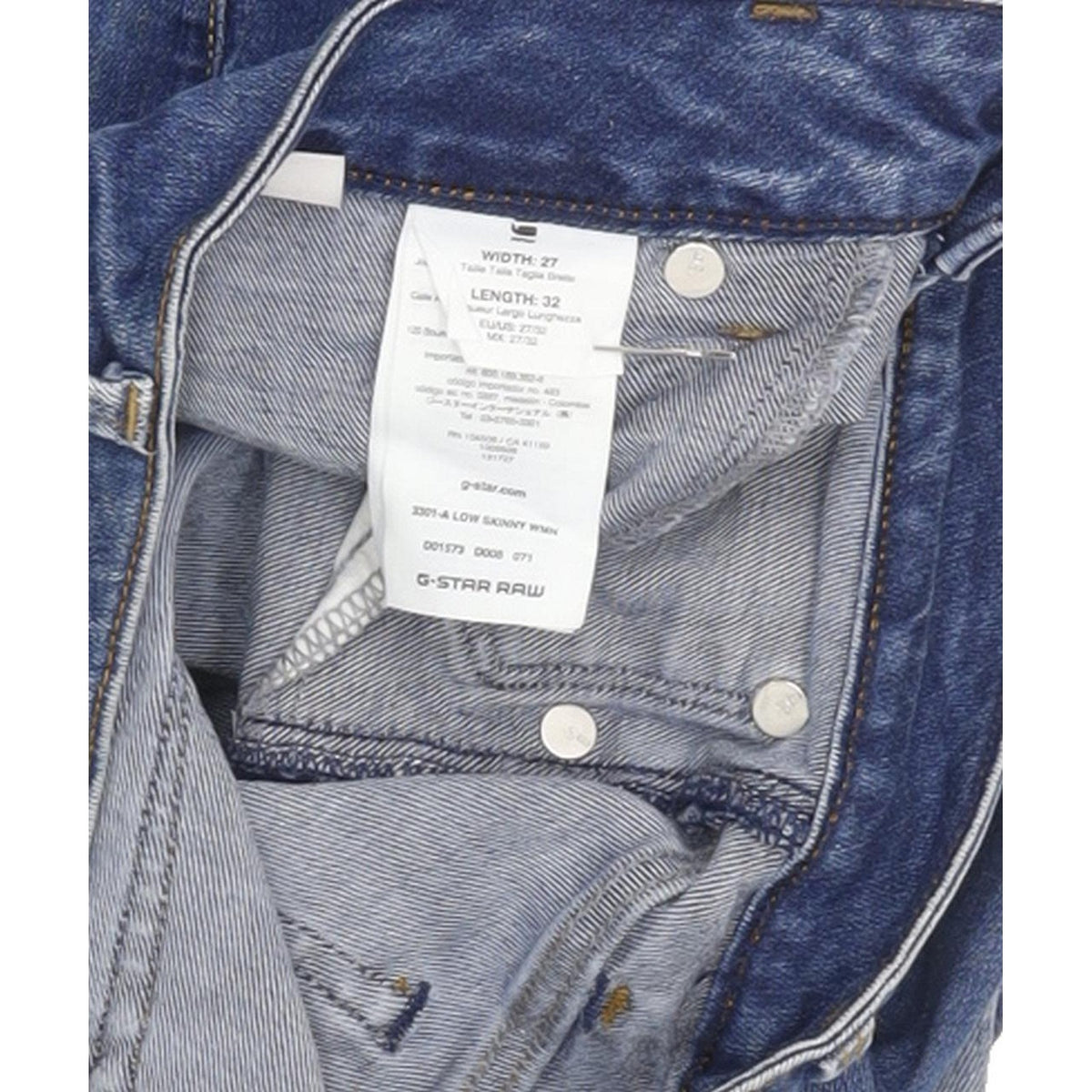 G-Star 3301-A Low Women Blue Skinny Slim Stretch Jeans W27 L31
