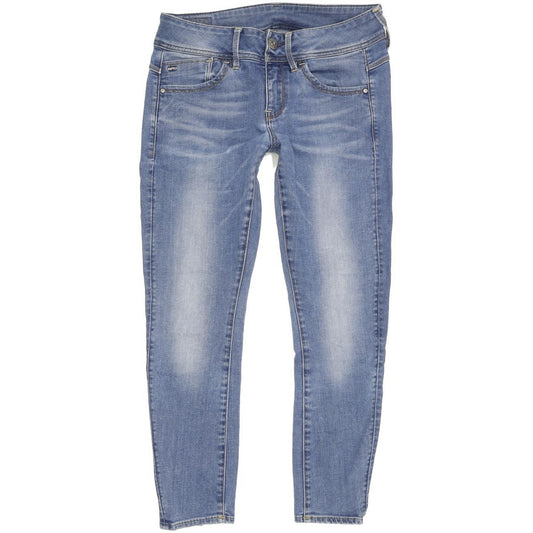 G-Star Lynn Mid Women Blue Skinny Slim Stretch Jeans W28 L25