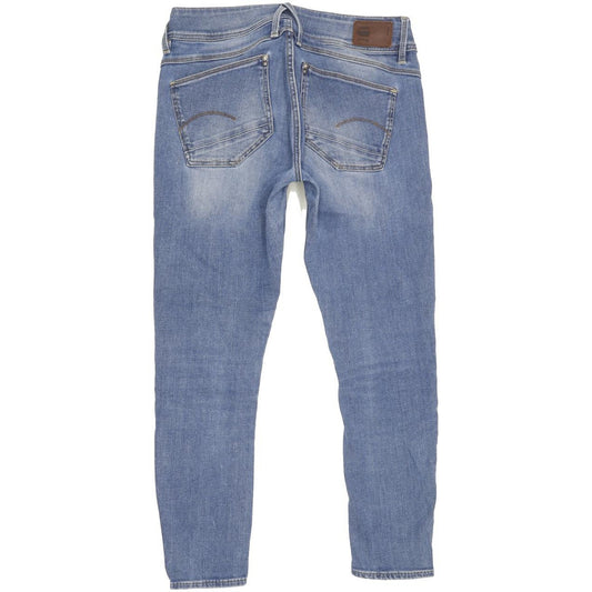 G-Star Lynn Mid Women Blue Skinny Slim Stretch Jeans W28 L25