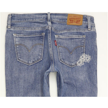 Levi's 711 Women Blue Skinny Slim Stretch Jeans W25 L30