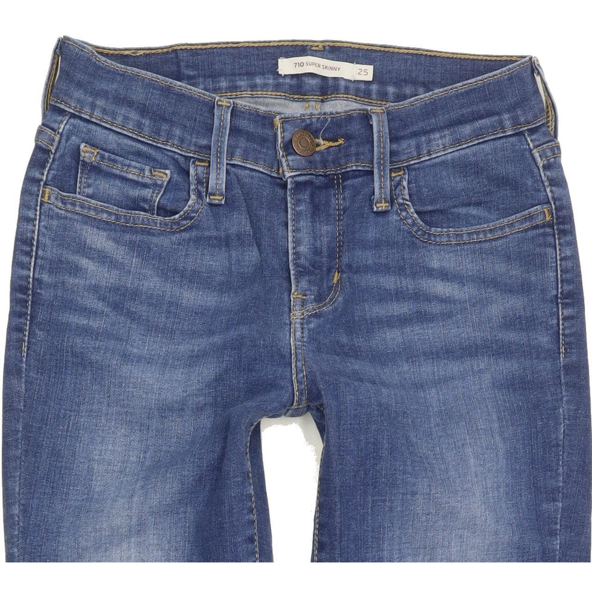 Levi's 710 Super Women Blue Skinny Slim Stretch Jeans W25 L28