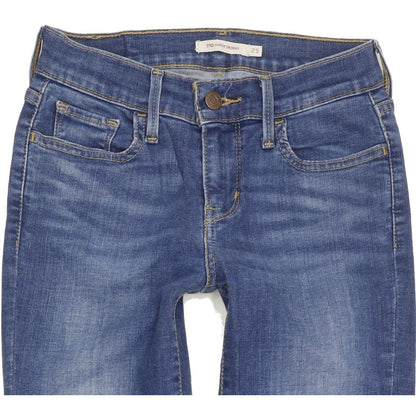 Levi's 710 Super Women Blue Skinny Slim Stretch Jeans W25 L28