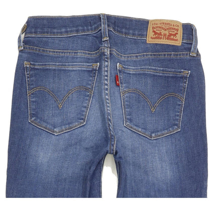 Levi's 710 Super Women Blue Skinny Slim Stretch Jeans W25 L28