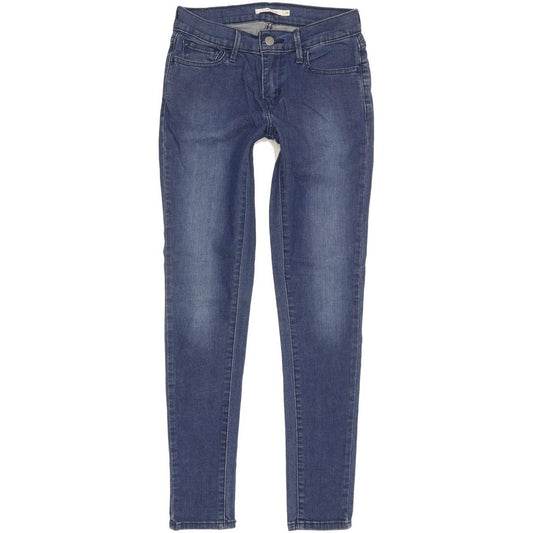 Levi's 710 Super Women Blue Skinny Slim Stretch Jeans W26 L29