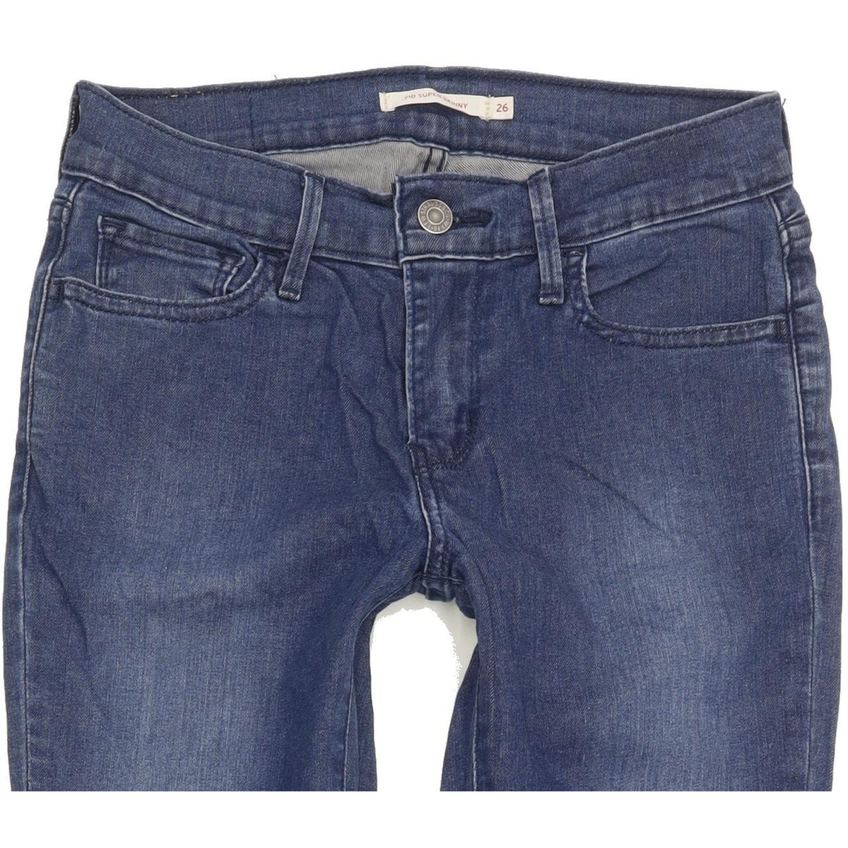 Levi's 710 Super Women Blue Skinny Slim Stretch Jeans W26 L29