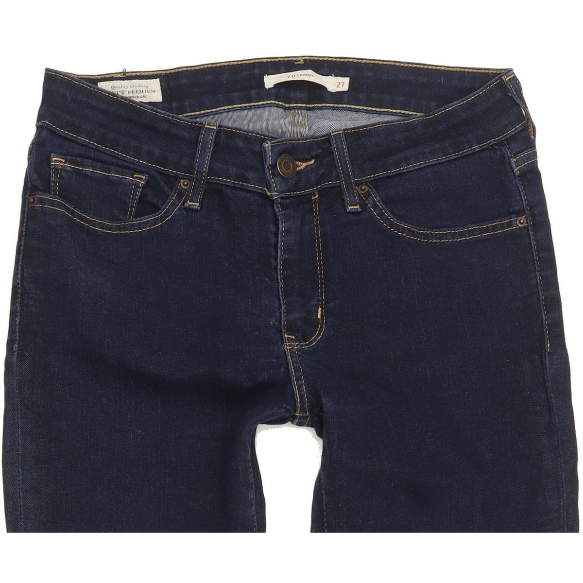 Levi's 711 Women Blue Skinny Slim Stretch Jeans W27 L28