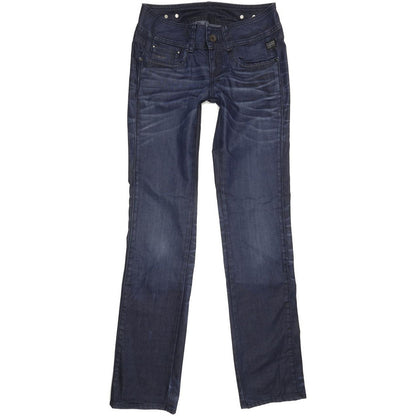 G-Star New Ford Women Blue Straight Slim Stretch Jeans W28 L34