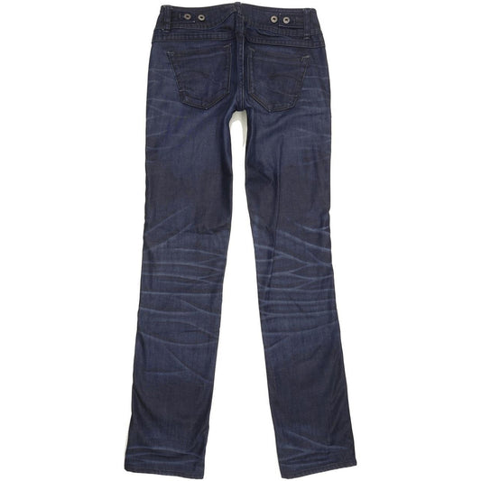 G-Star New Ford Women Blue Straight Slim Stretch Jeans W28 L34