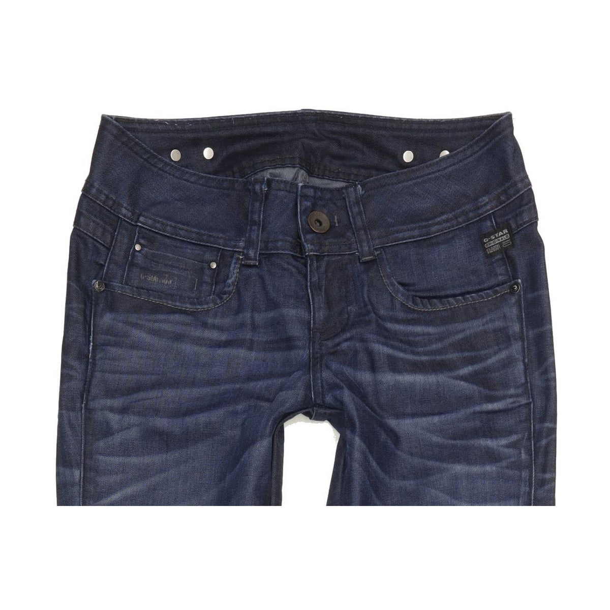 G-Star New Ford Women Blue Straight Slim Stretch Jeans W28 L34