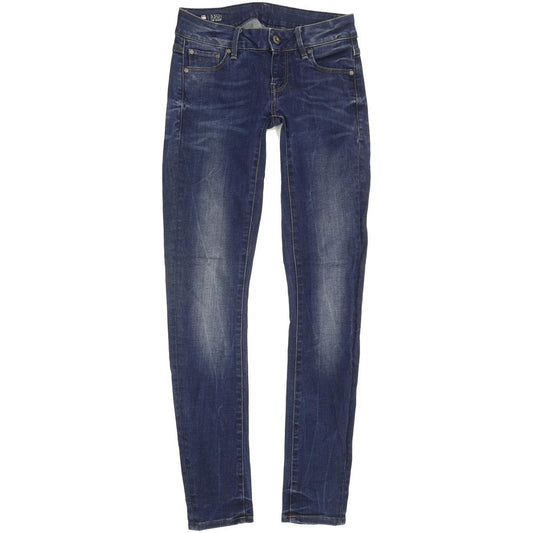 G-Star 3301 Low Women Blue Skinny Slim Stretch Jeans W23 L29