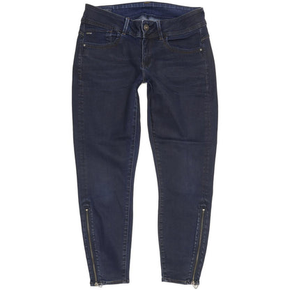 G-Star Lynn Zip Ankle Women Blue Skinny Slim Stretch Jeans W30 L30