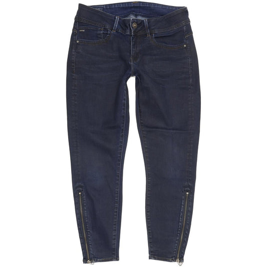 G-Star Lynn Zip Ankle Women Blue Skinny Slim Stretch Jeans W30 L30