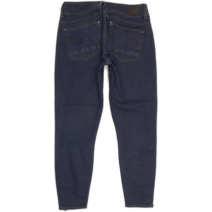 G-Star Lynn Zip Ankle Women Blue Skinny Slim Stretch Jeans W30 L30