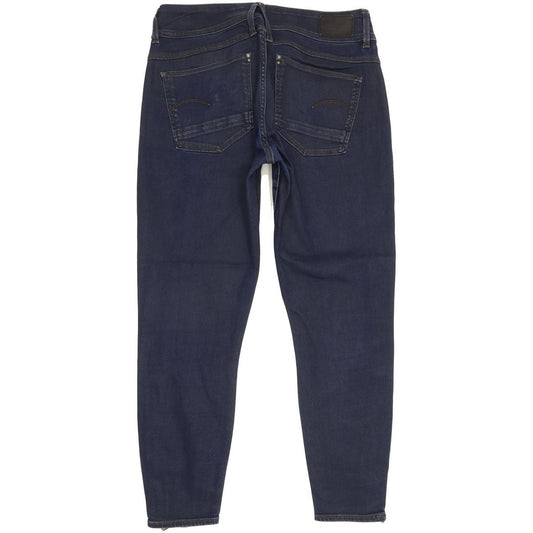 G-Star Lynn Zip Ankle Women Blue Skinny Slim Stretch Jeans W30 L30
