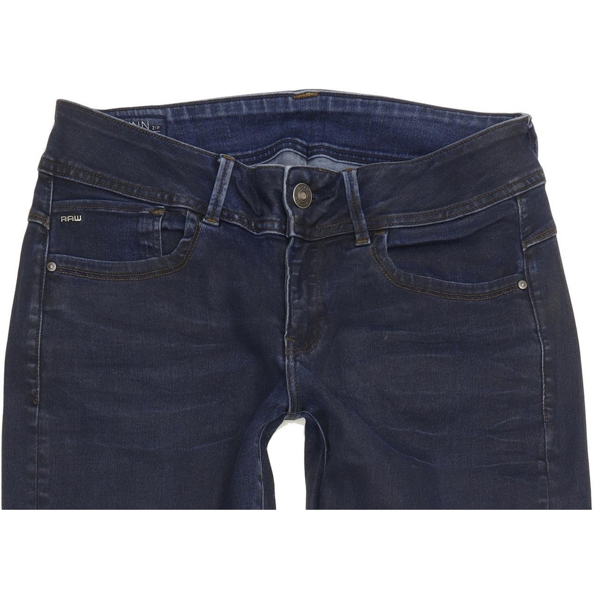 G-Star Lynn Zip Ankle Women Blue Skinny Slim Stretch Jeans W30 L30