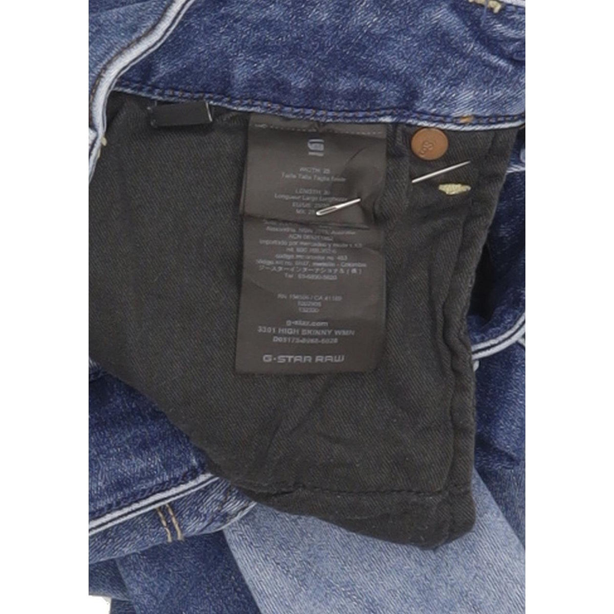G-Star 3301 Women Blue Skinny Slim Stretch Jeans W25 L30