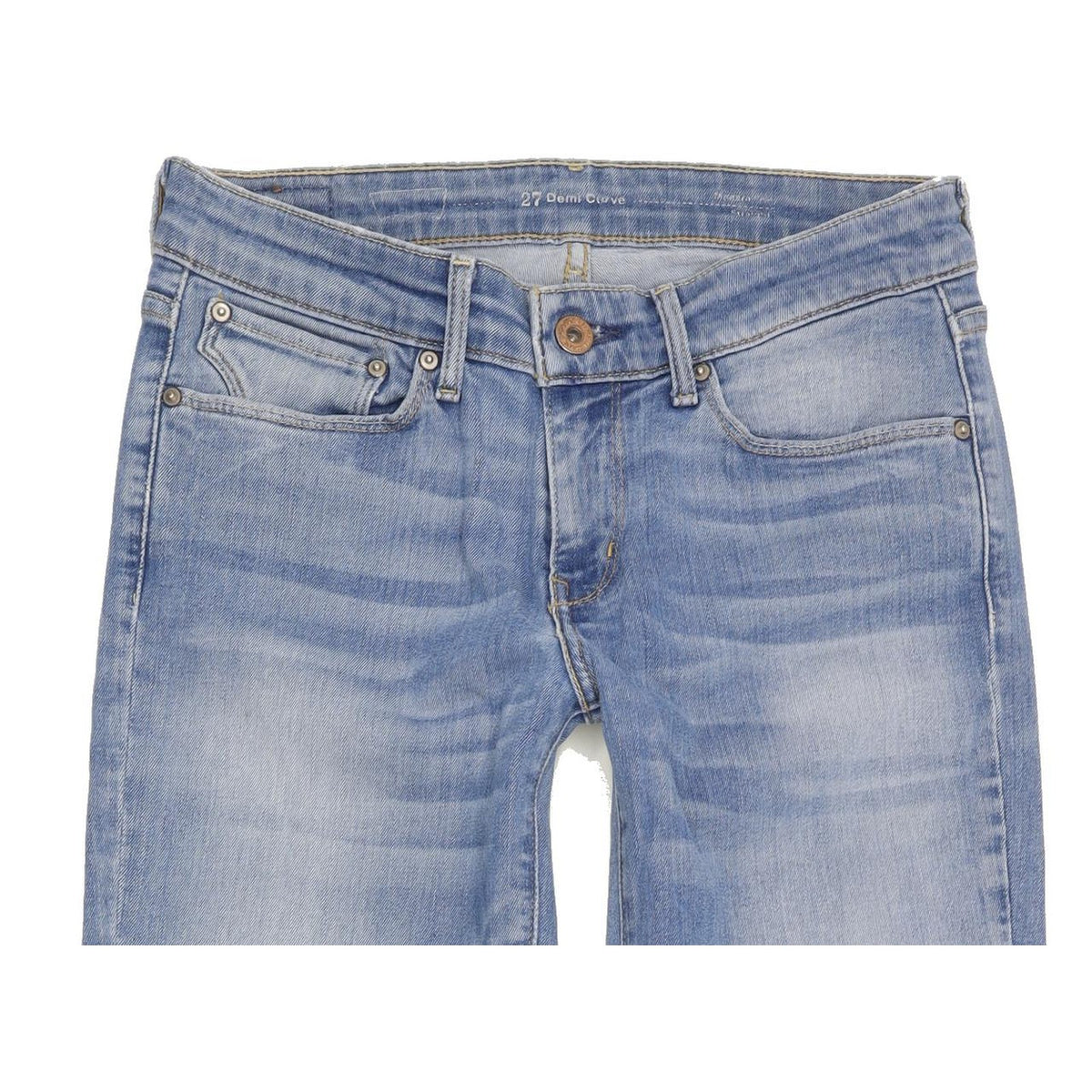 Levi's Demi Curve Women Blue Straight Slim Stretch Jeans W27 L30