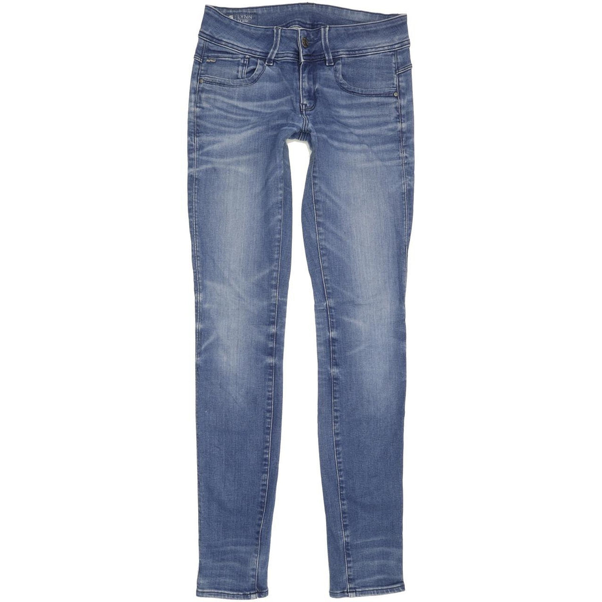 G-Star Lynn Mid Women Blue Skinny Slim Stretch Jeans W26 L32