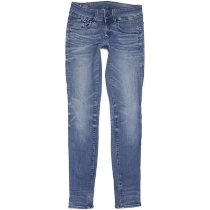 G-Star Lynn Mid Women Blue Skinny Slim Stretch Jeans W26 L32