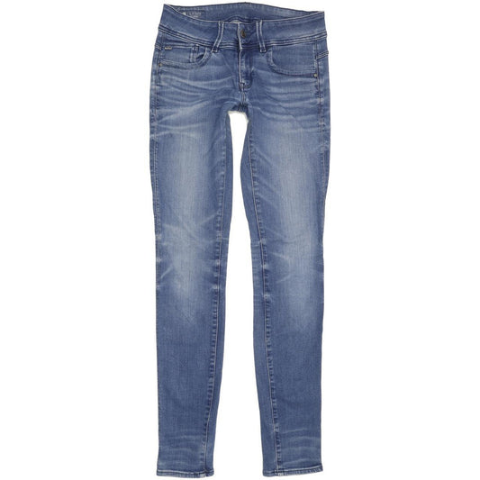 G-Star Lynn Mid Women Blue Skinny Slim Stretch Jeans W26 L32