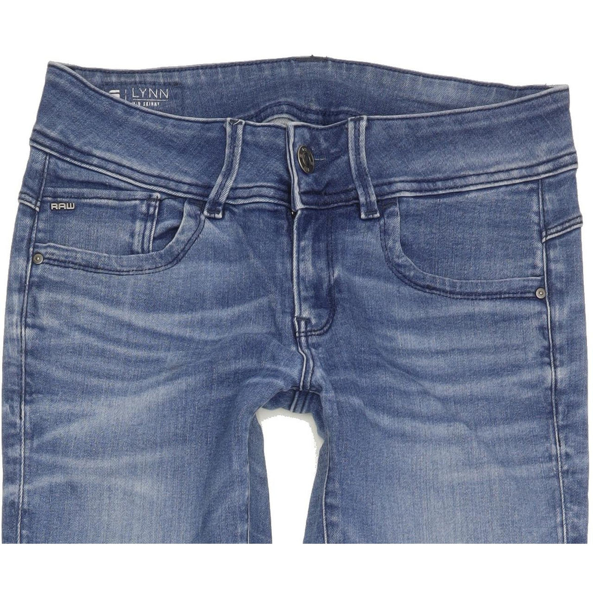 G-Star Lynn Mid Women Blue Skinny Slim Stretch Jeans W26 L32