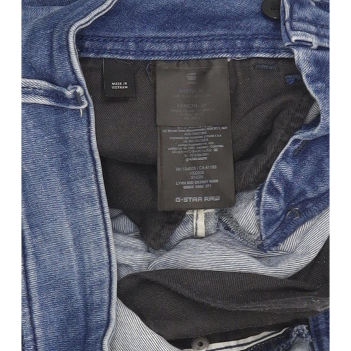 G-Star Lynn Mid Women Blue Skinny Slim Stretch Jeans W26 L32