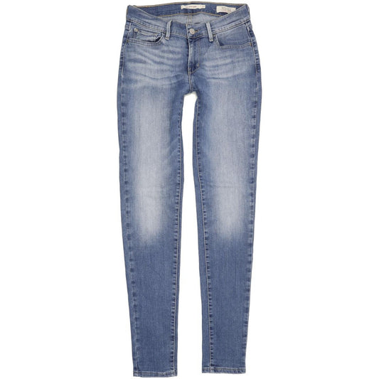 Levi's 710 Super Women Blue Skinny Slim Stretch Jeans W27 L31