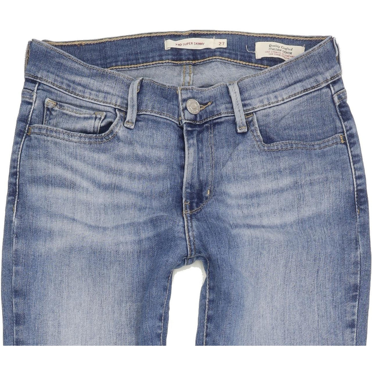 Levi's 710 Super Women Blue Skinny Slim Stretch Jeans W27 L31