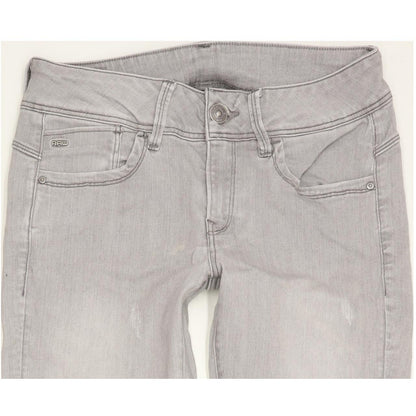 G-Star Lynn Women Grey Skinny Slim Stretch Jeans W27 L31