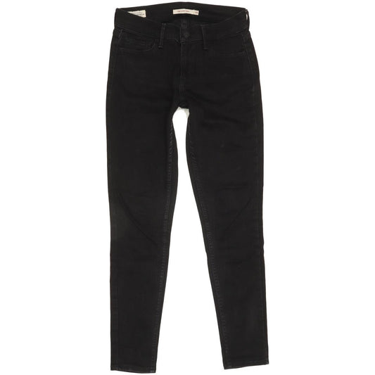 Levi's 710 Super Women Black Skinny Slim Stretch Jeans W28 L28
