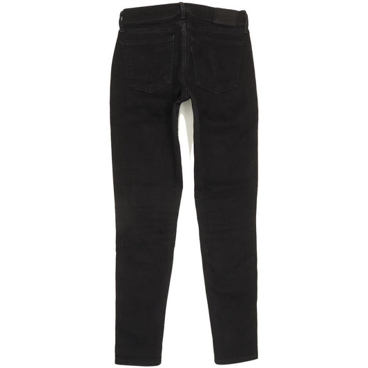 Levi's 710 Super Women Black Skinny Slim Stretch Jeans W28 L28