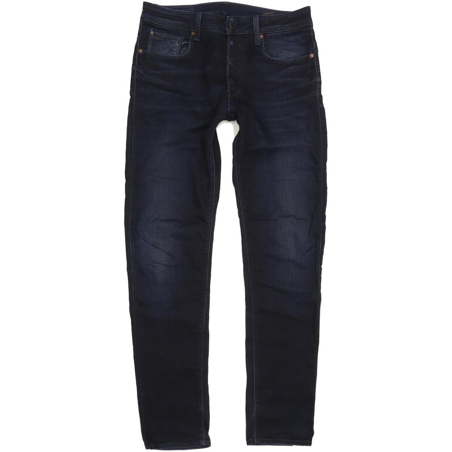 G-Star 3301 Men Navy Straight Slim Stretch Jeans W31 L33